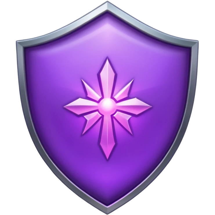 Purple glowing shield emoji