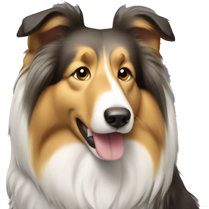 Rough collie dog emoji