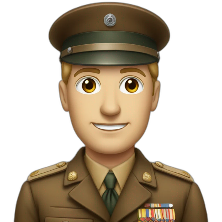 Husband of Eva Braun with brown military costum emoji