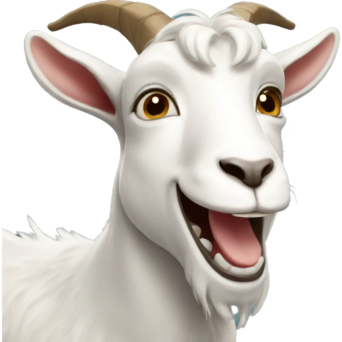 Goat smiling emoji