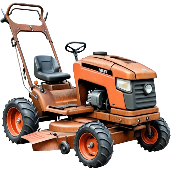 pencil drawing of a gravely mower emoji