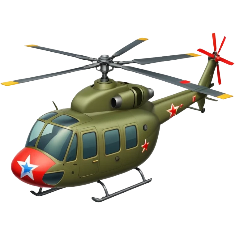 WW2 style helicopter with red star emoji