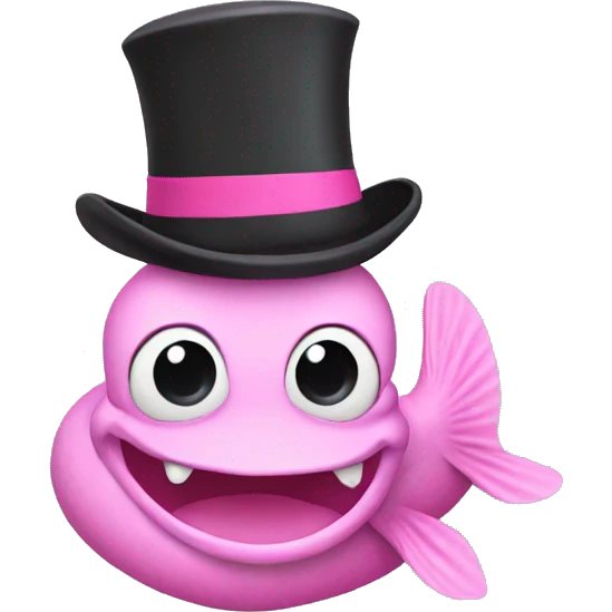 Eel with pink hat emoji