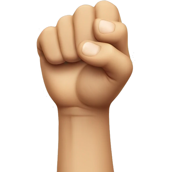 hand as a fist, thumb open emoji