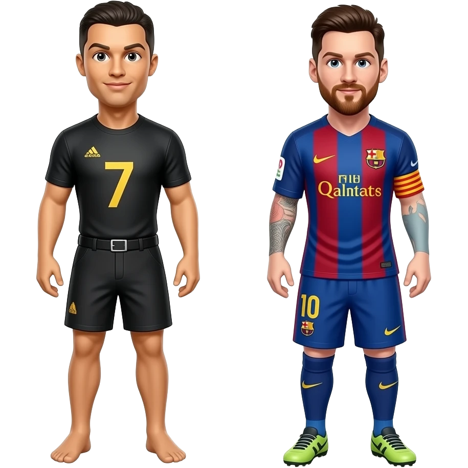 Cristian Ronaldo and messi big body Naked naked and feet. emoji