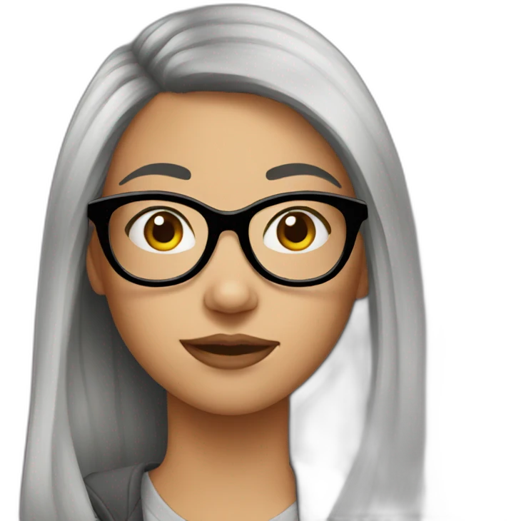 teen girl with glasses emoji