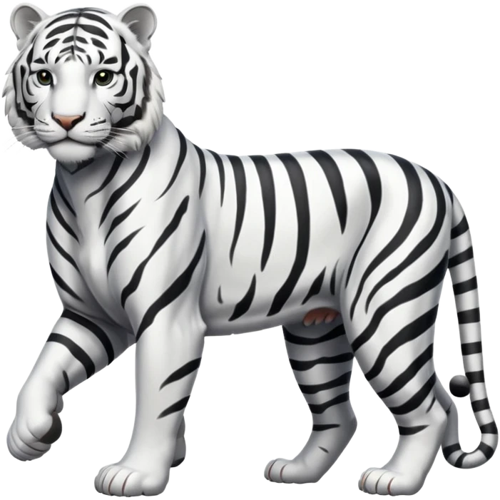 White tiger full with body emoji