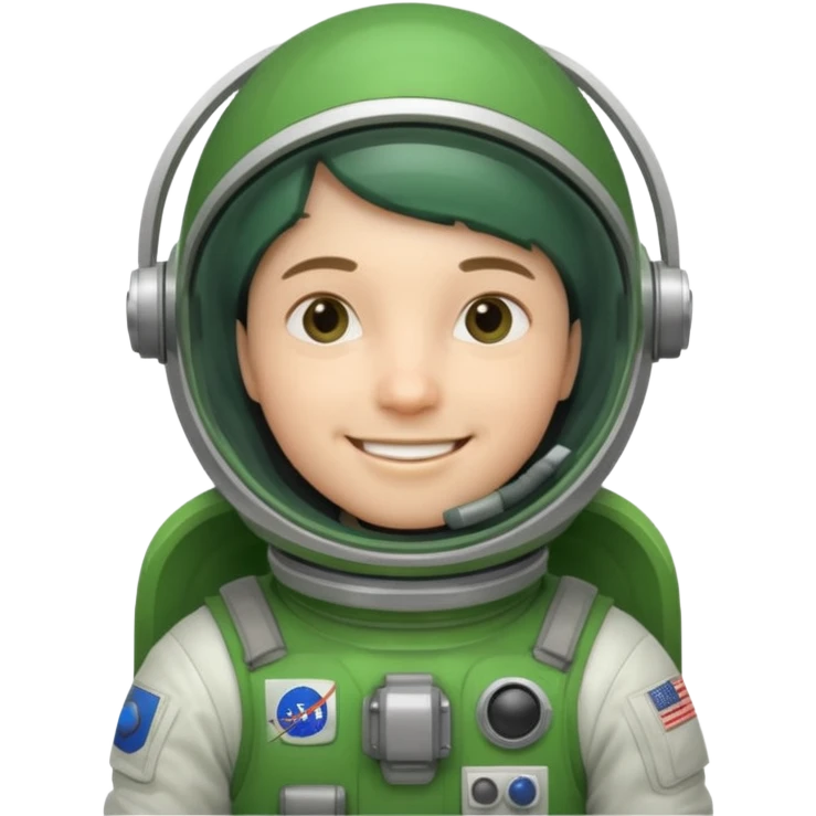 Engineer in an green astronaut suit emoji