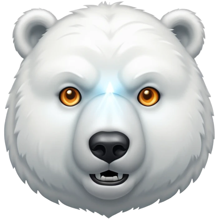 Create a polar bar shooting lasers out of its eyes emoji