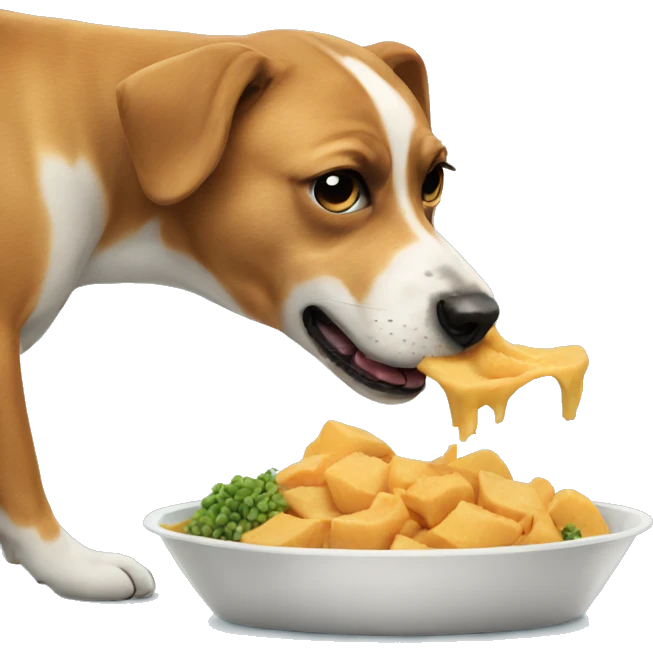Dog eating  emoji