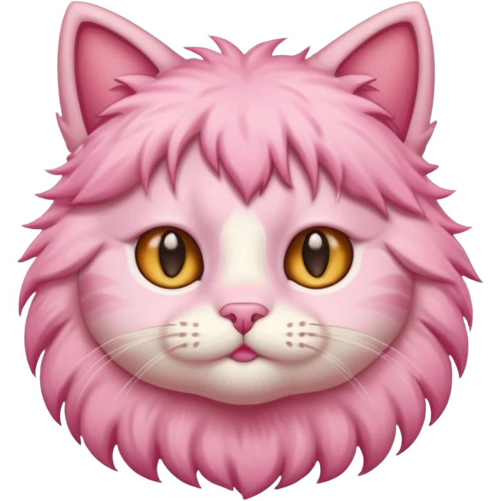 cute pink cat in cutecore emoji