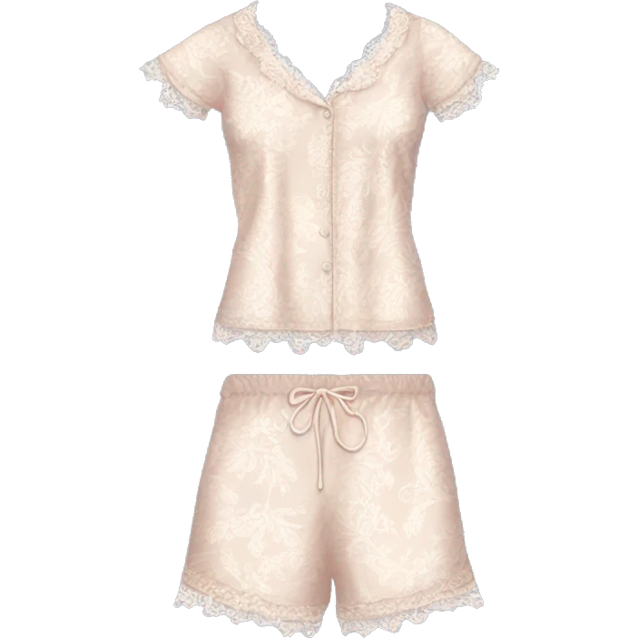 rococo lace pyjama set emoji