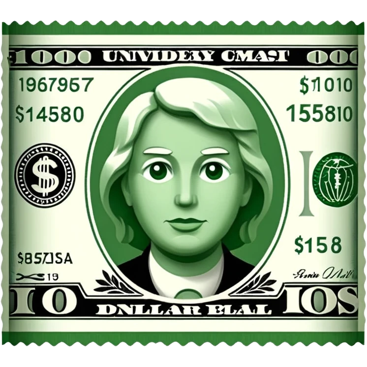 a dollar paper money emoji
