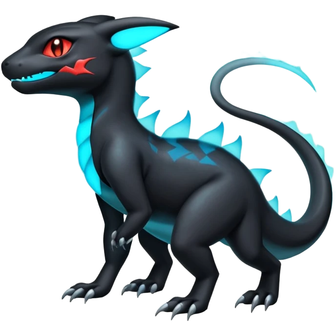 Salandit-Umbreon-Charmeleon-Fakémon-hybrid-creature (full body)  emoji
