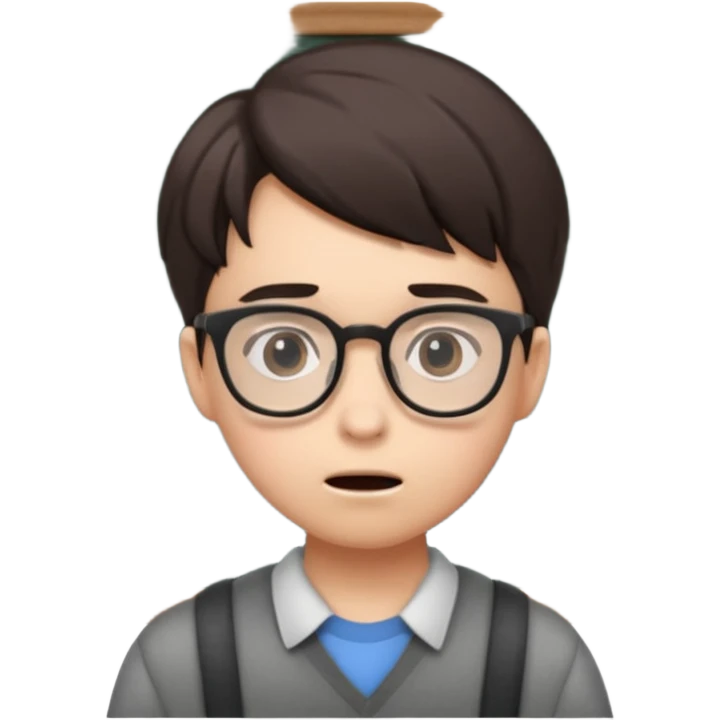 studying with blackboard with freshman emoji