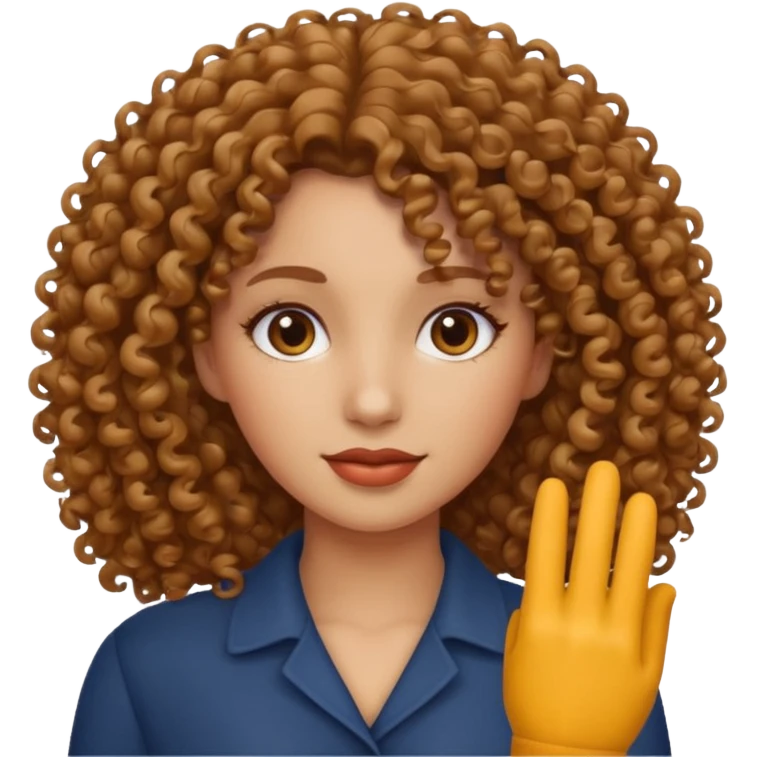 Mulher de cabelo cacheado  emoji
