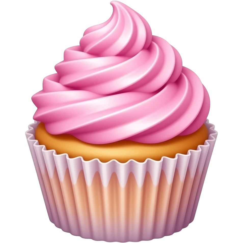 Cupcake with pink icing emoji