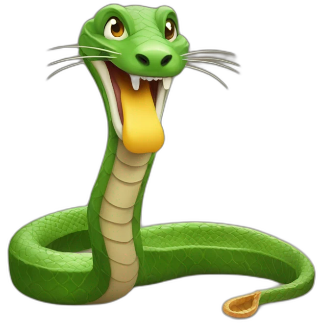 Serpent qui mange un rat emoji