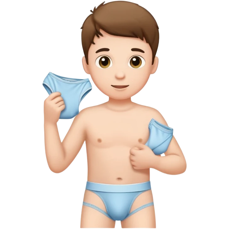 boy holding underwear  emoji