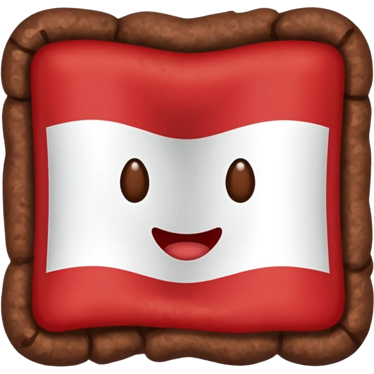 Make a Indonesian flag with poop in the middle emoji