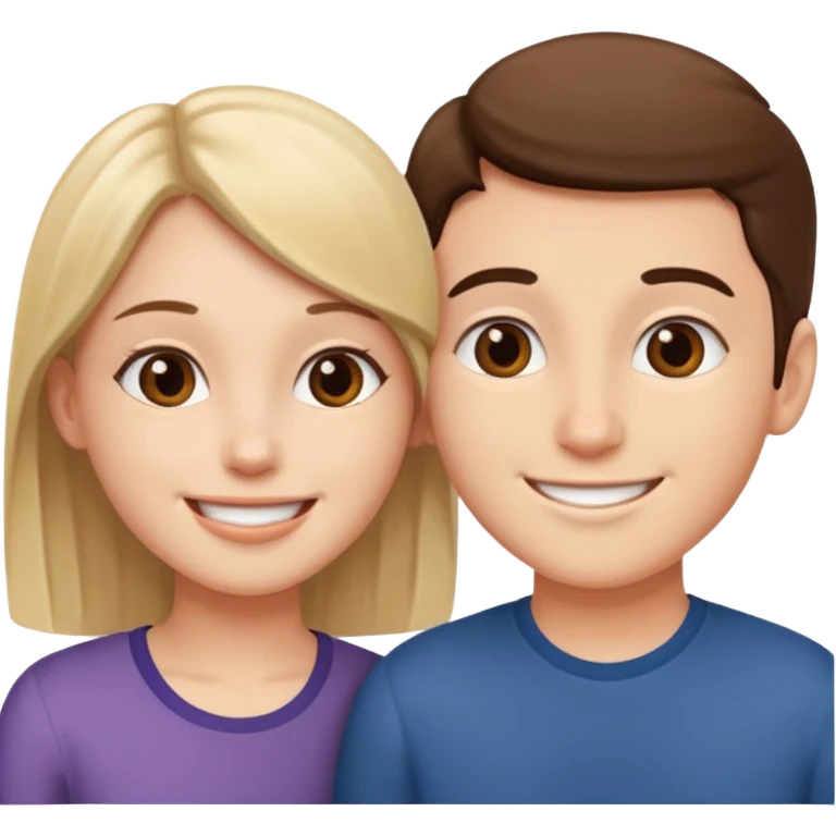 two friends meet each other and they re looking at each other emoji