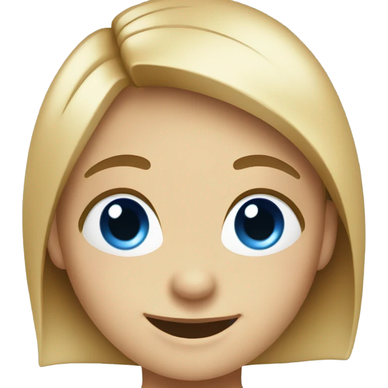 smiling girl indoors with blue eyes giving thumbs up emoji