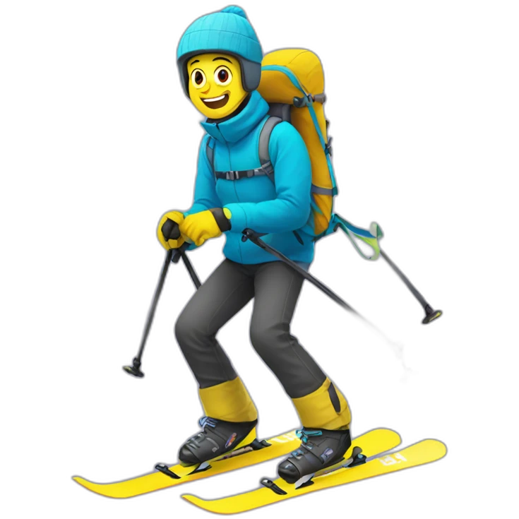 Chat qui fait du ski emoji