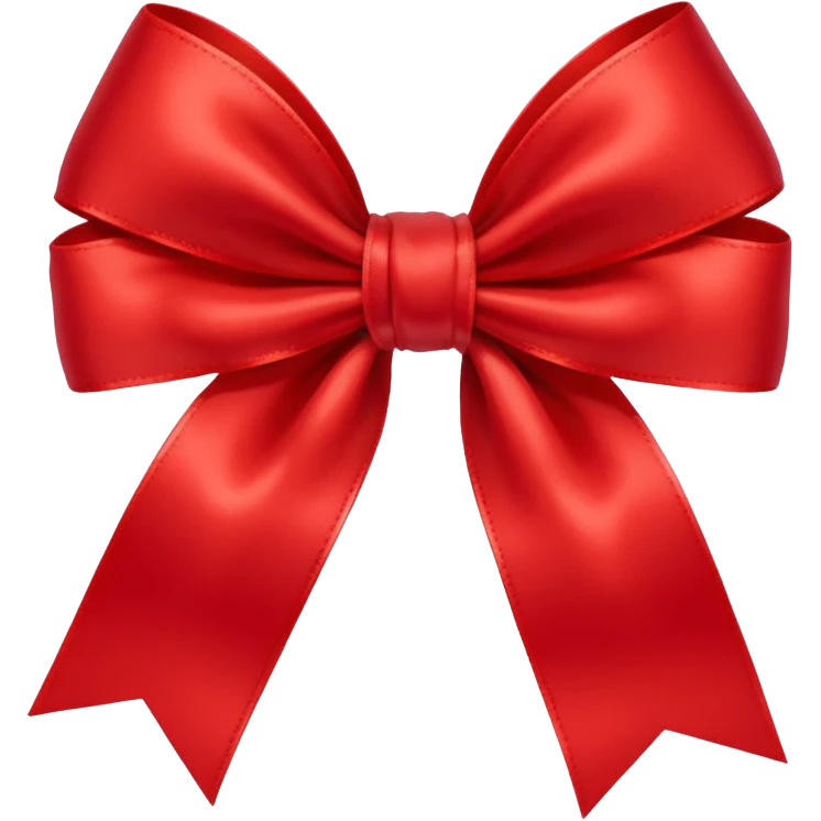 red bow with the "S" logo in the center emoji