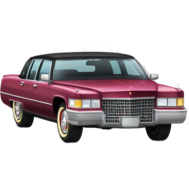 Cadillac deville with flat tyres emoji