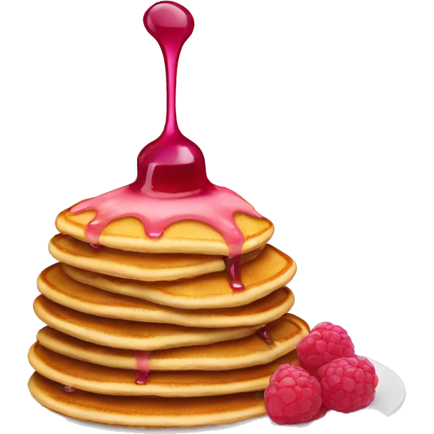 Pancakes with pink jam emoji