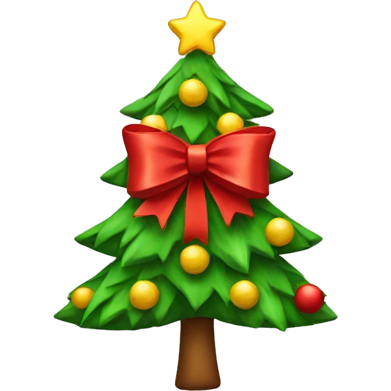 bow christmas tree emoji
