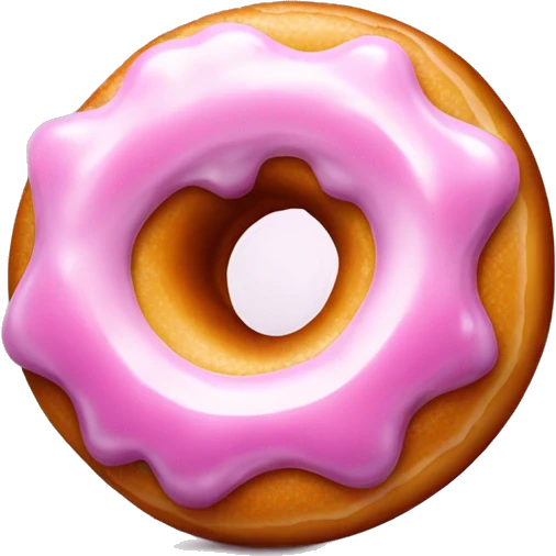glazed donut with a dollop of jelly filling on the top in the middle emoji