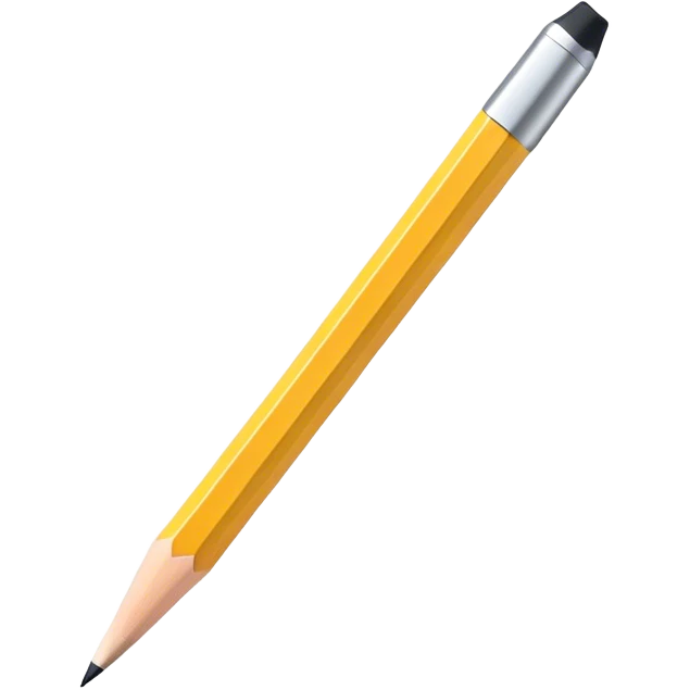 A sleek, modern pencil hovering slightly above the ground, with a soft glowing outline suggesting creativity and creation. The design is clean, flat, and minimal, perfect for an empty state UI. emoji