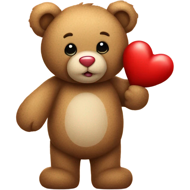 teddy bear with heart emoji