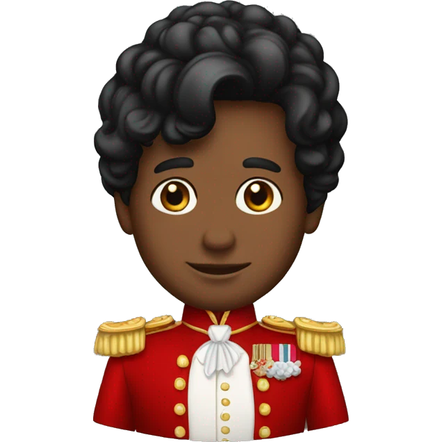 Principe con traje rojo tono de piel morenito y cabello negro  emoji