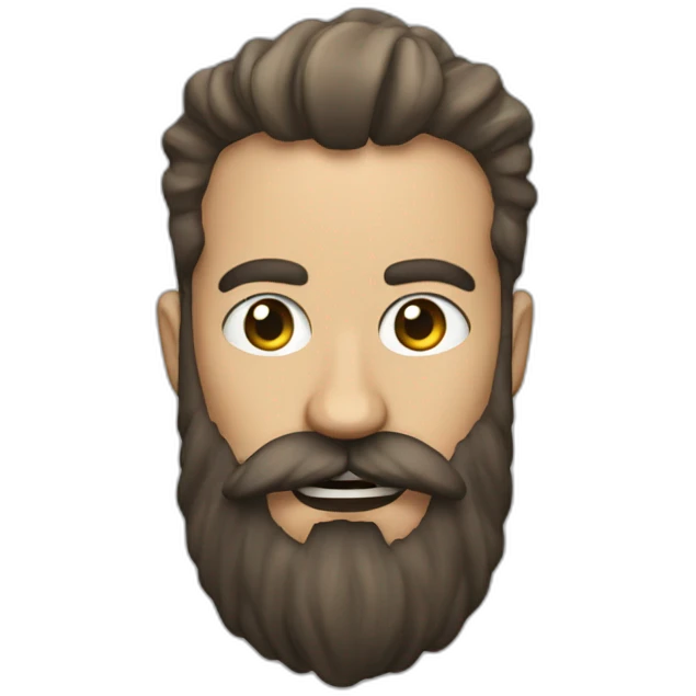 Un barbu avec une bomb emoji