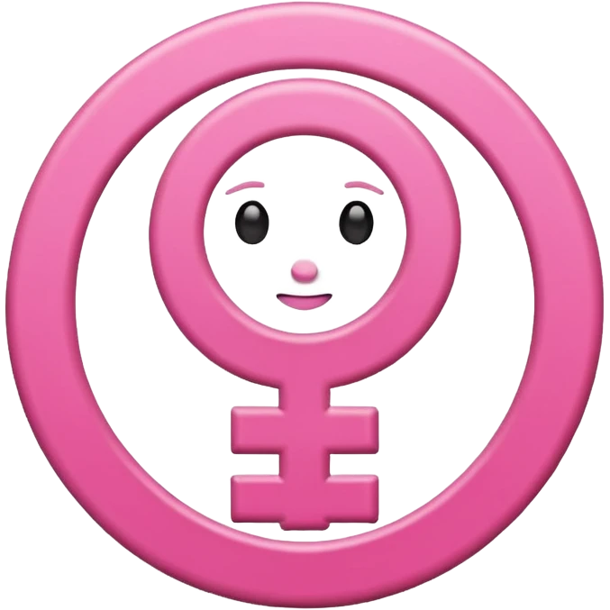 female gender symbol, simple pink color, classic emoji style, suitable for Discord role icon emoji