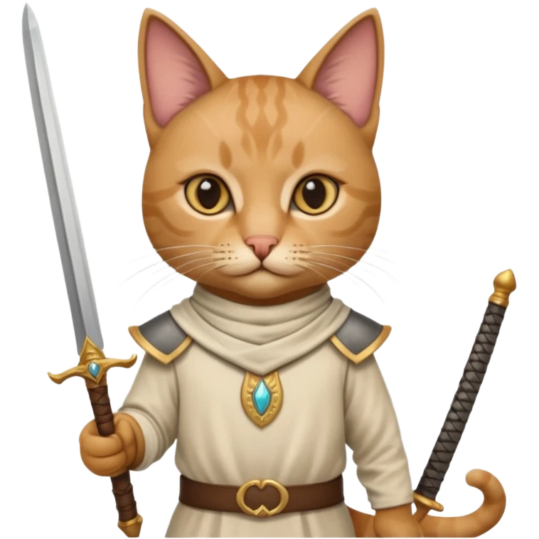 cat arab ancient army with small sword emoji