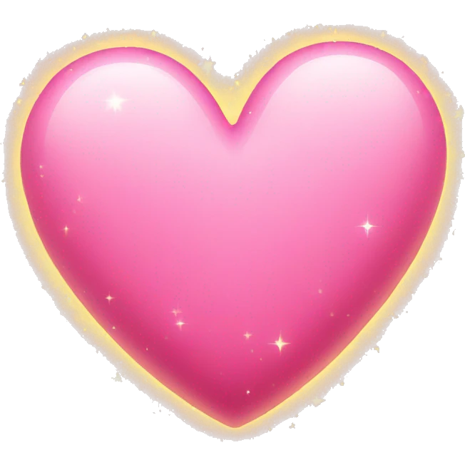 Pink heart with sparkles  emoji