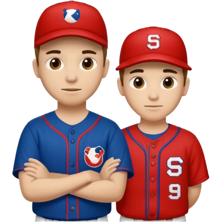 quiero dos equipos enemigos de baseball  emoji
