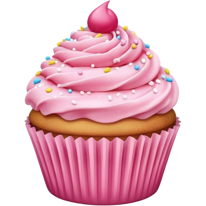 Cupcake with pink icing emoji