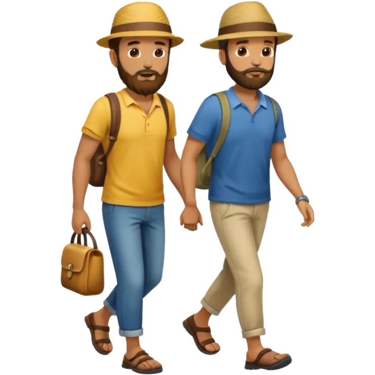 two mans walking full body emoji