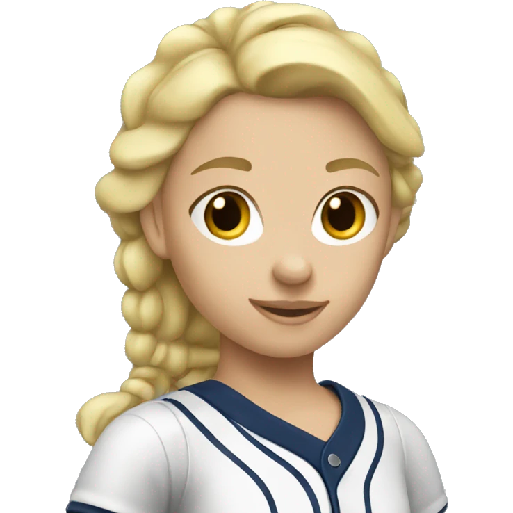 Softball blonde  girl  emoji