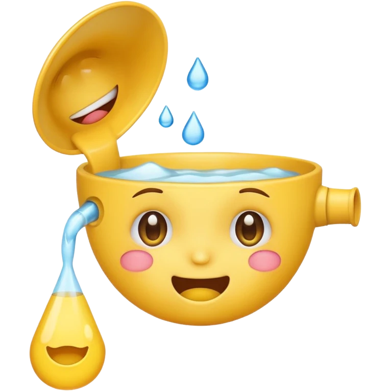 the smiling emoji with yellow funnels for eyes and crying emoji