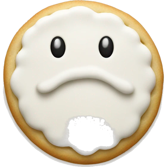 christmas white cookie emoji