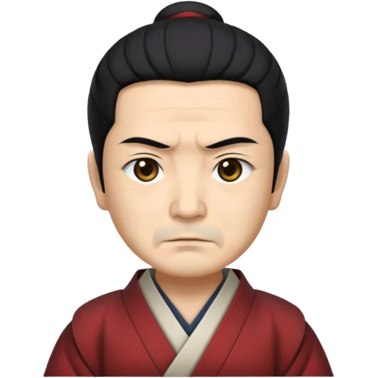 Japanese Castle Lord, old, half body emoji