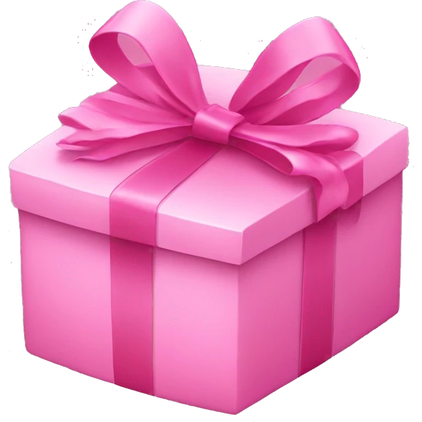 Pink gift box emoji