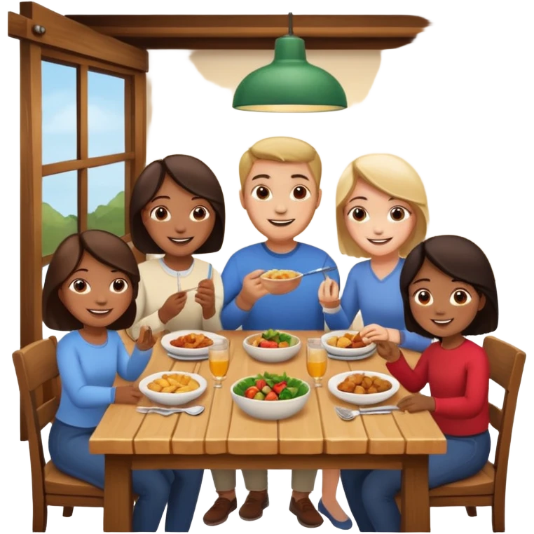 family having dinner emoji