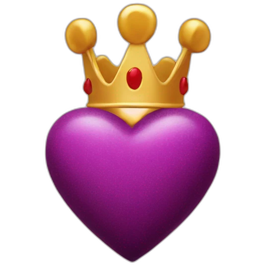 Corazon con una corona emoji