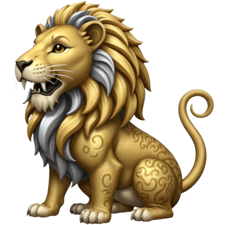 Elder Scrolls Online Lion eating its tail Ouroboro silver emoji